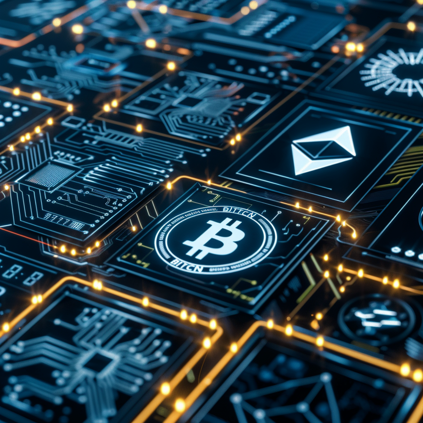 Cryptotransacties zonder tussenpersonen illustratie.